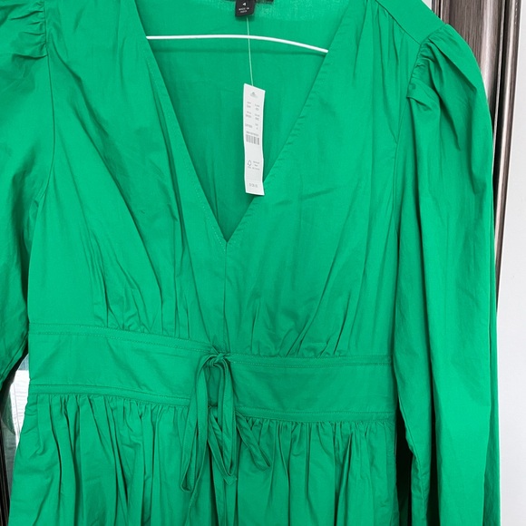 J Crew V-neck Poplin Dress - NWT - Picture 8 of 9